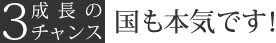 3.成長のチャンス-国も本気です